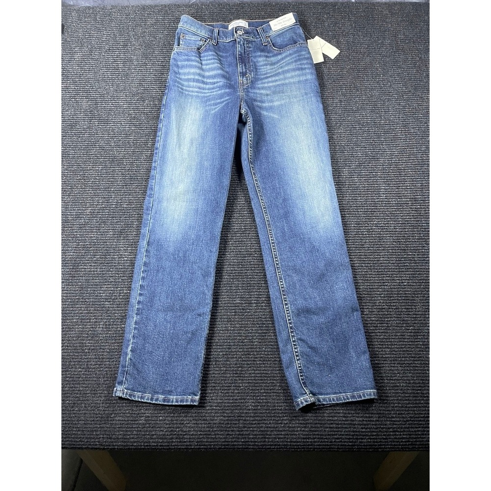 Abercrombie & Fitch The 90s Straight Ultra High Rise Jeans Blue Size 27 4R NEW